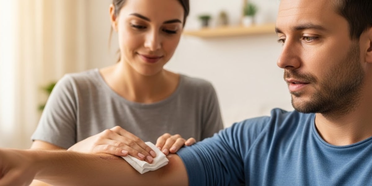 Helping partner recover from a small burn