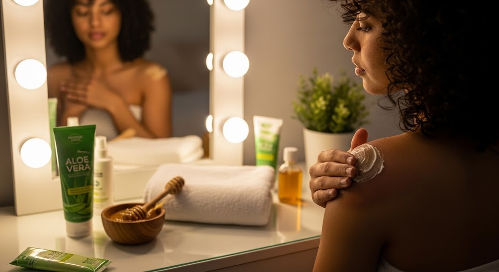 Nighttime use of whipped honey for healing
