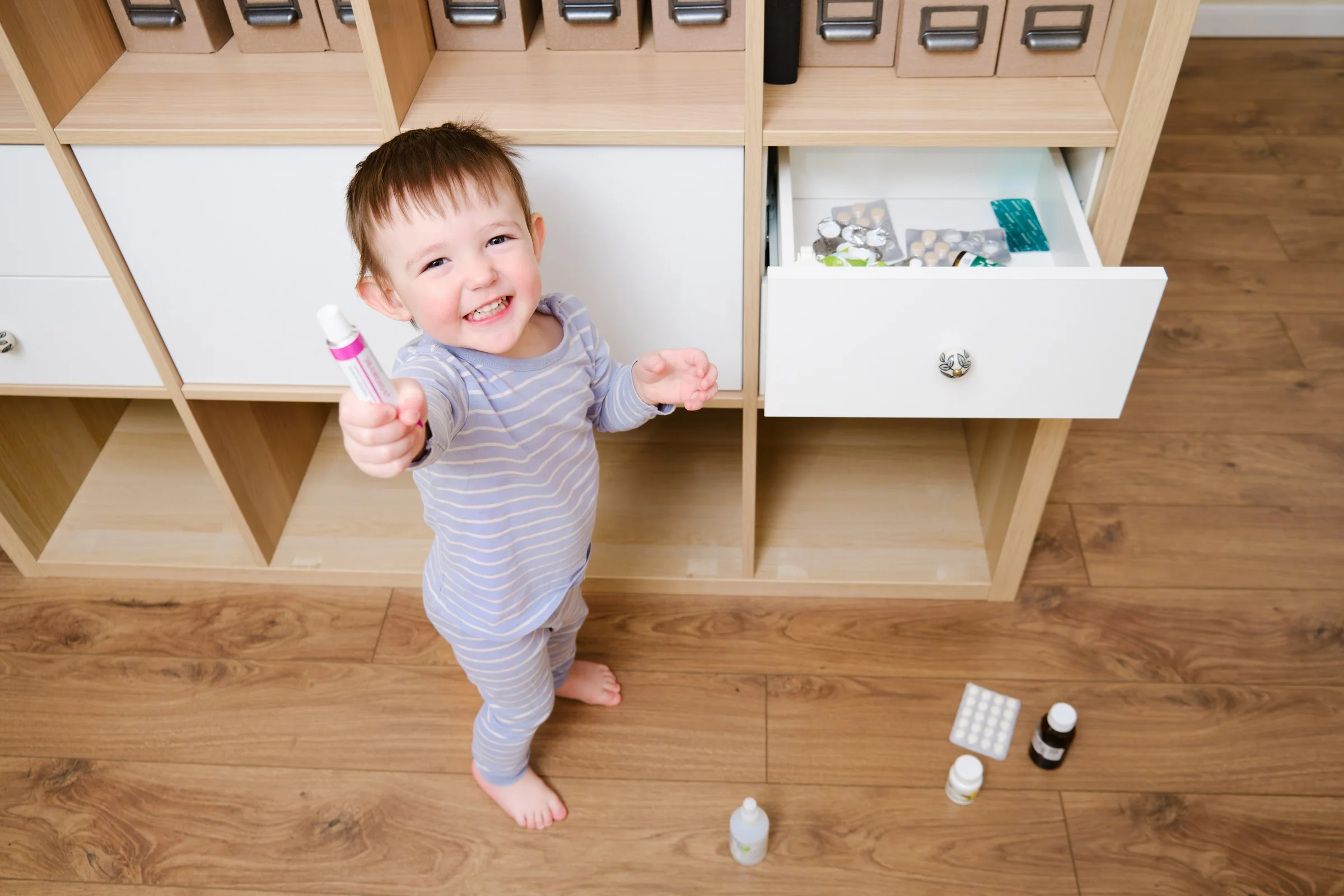 Storage of hemorrhoid cream over-the-counter