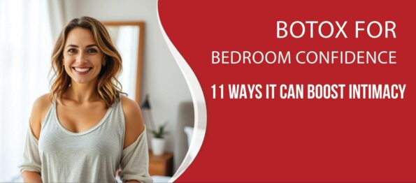 Confident woman smiling in a bedroom after Botox treatment to boost self-esteem and intimacy