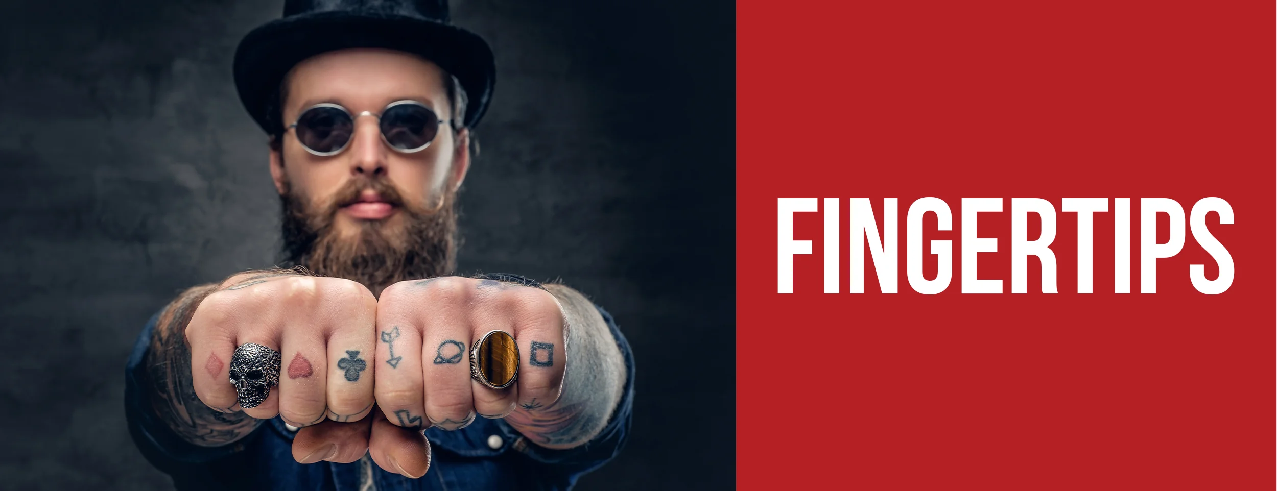 Fingertips with the most painful tattoos