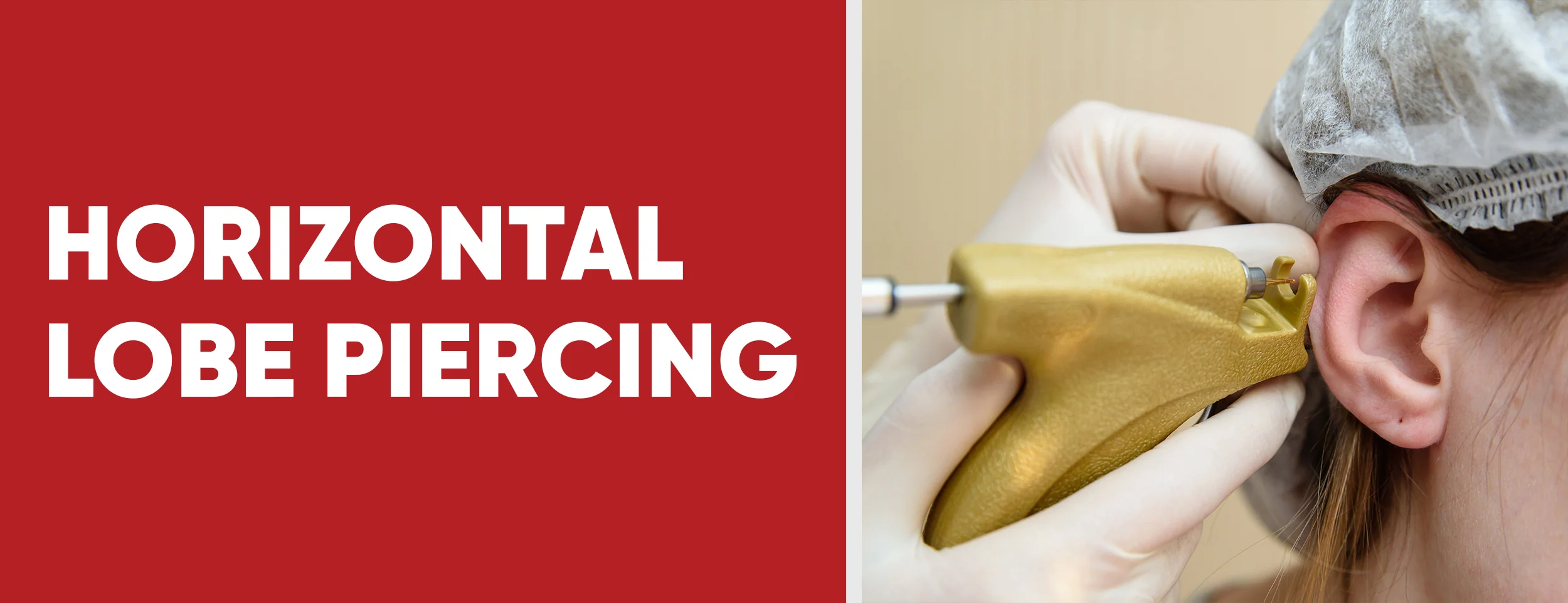 Horizontal Lobe Piercing