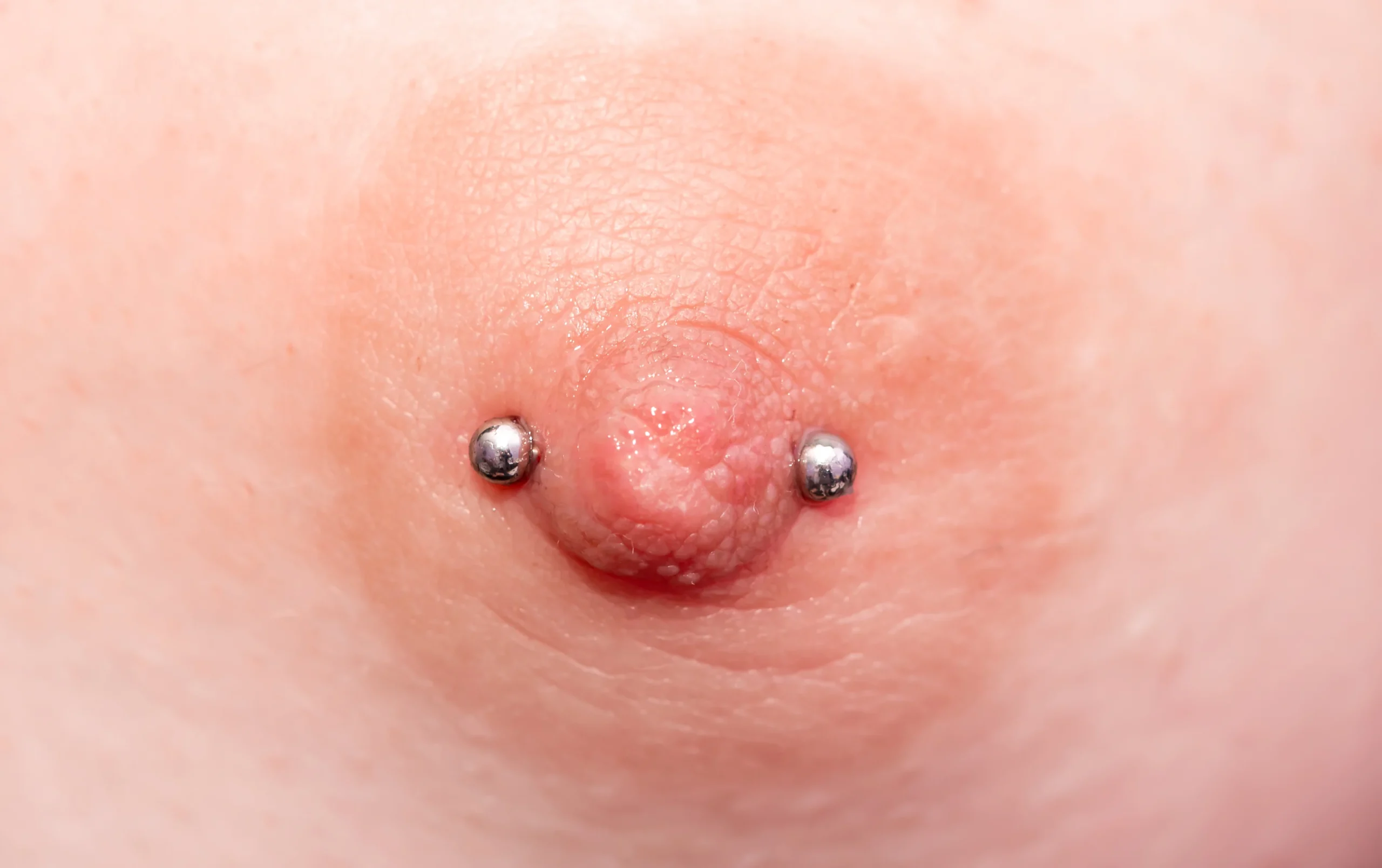 Patting the piercings dry