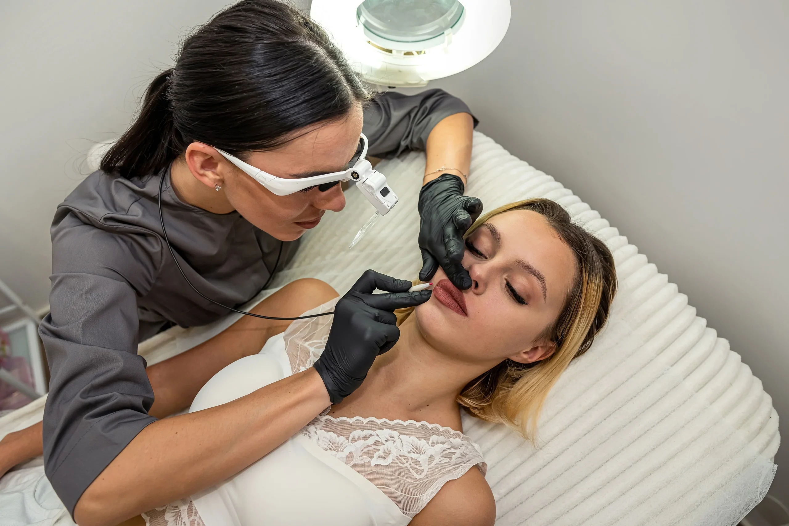 Electrolysis for the removal of facial hair with needles