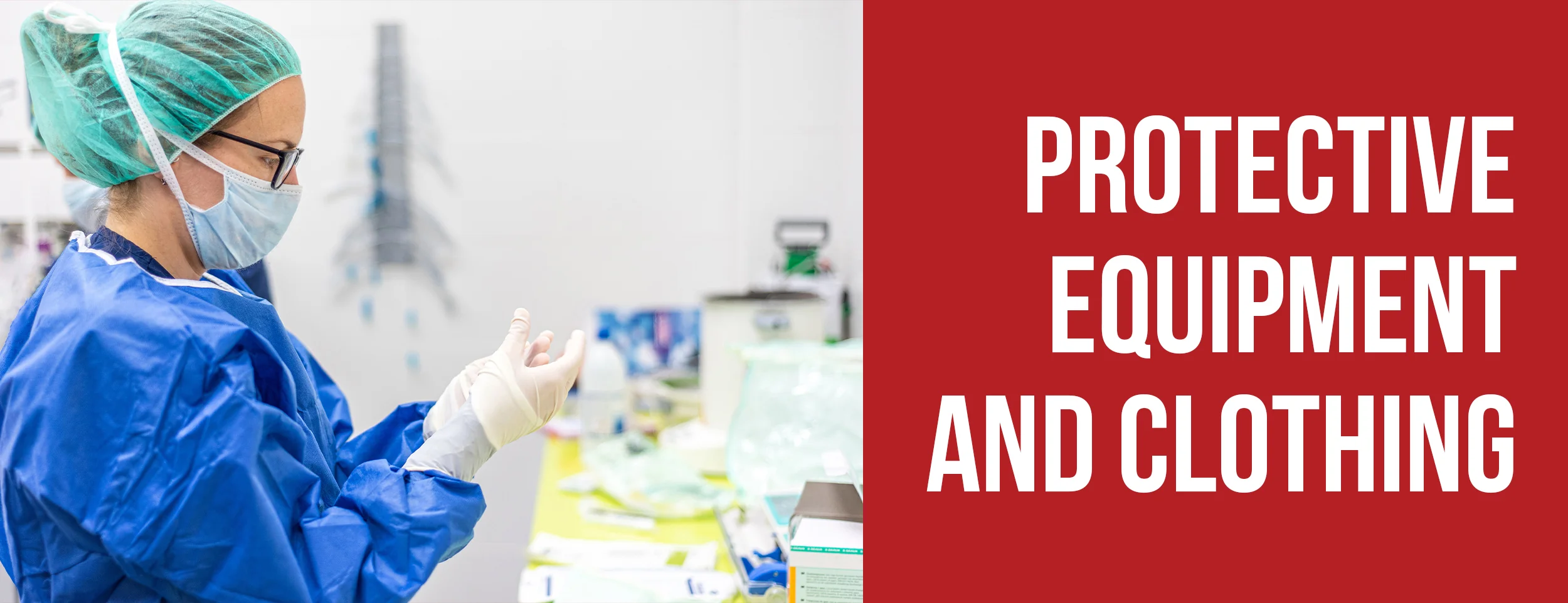 Protective equipment and clothing when using bleach for wound disinfection