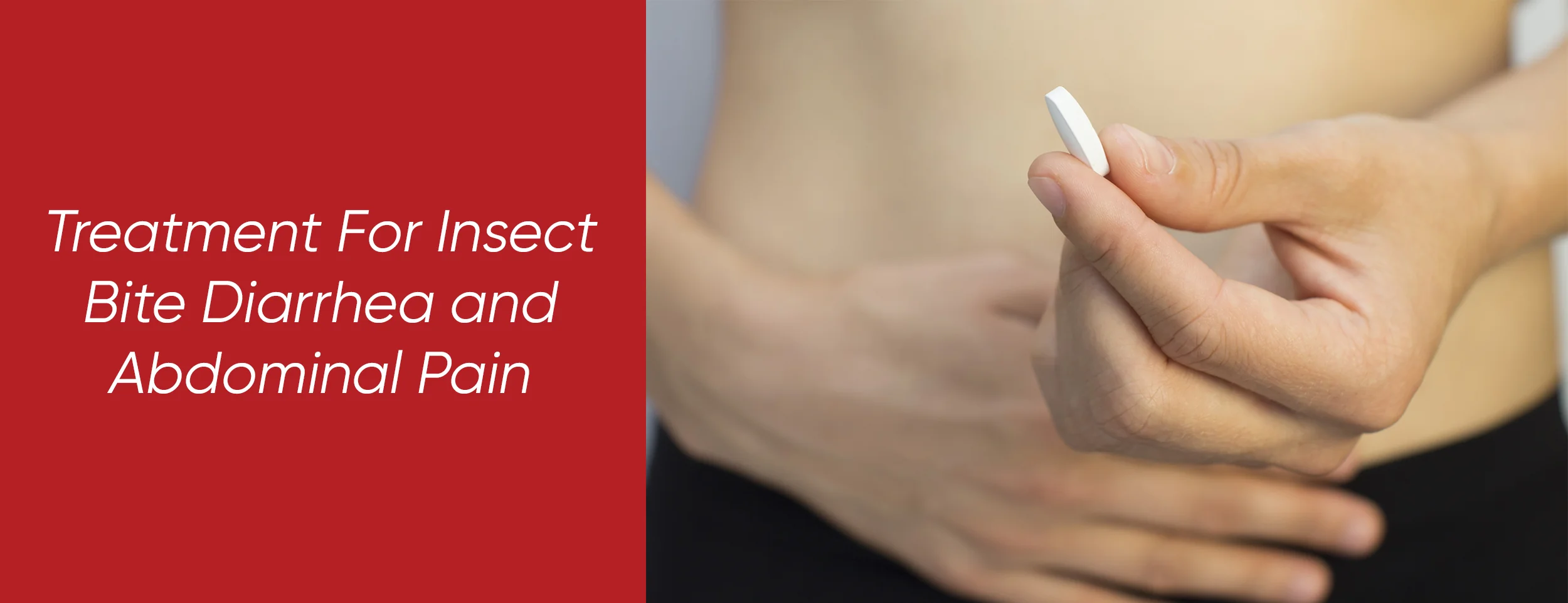 The treatment for insect bite diarrhea and abdominal pain