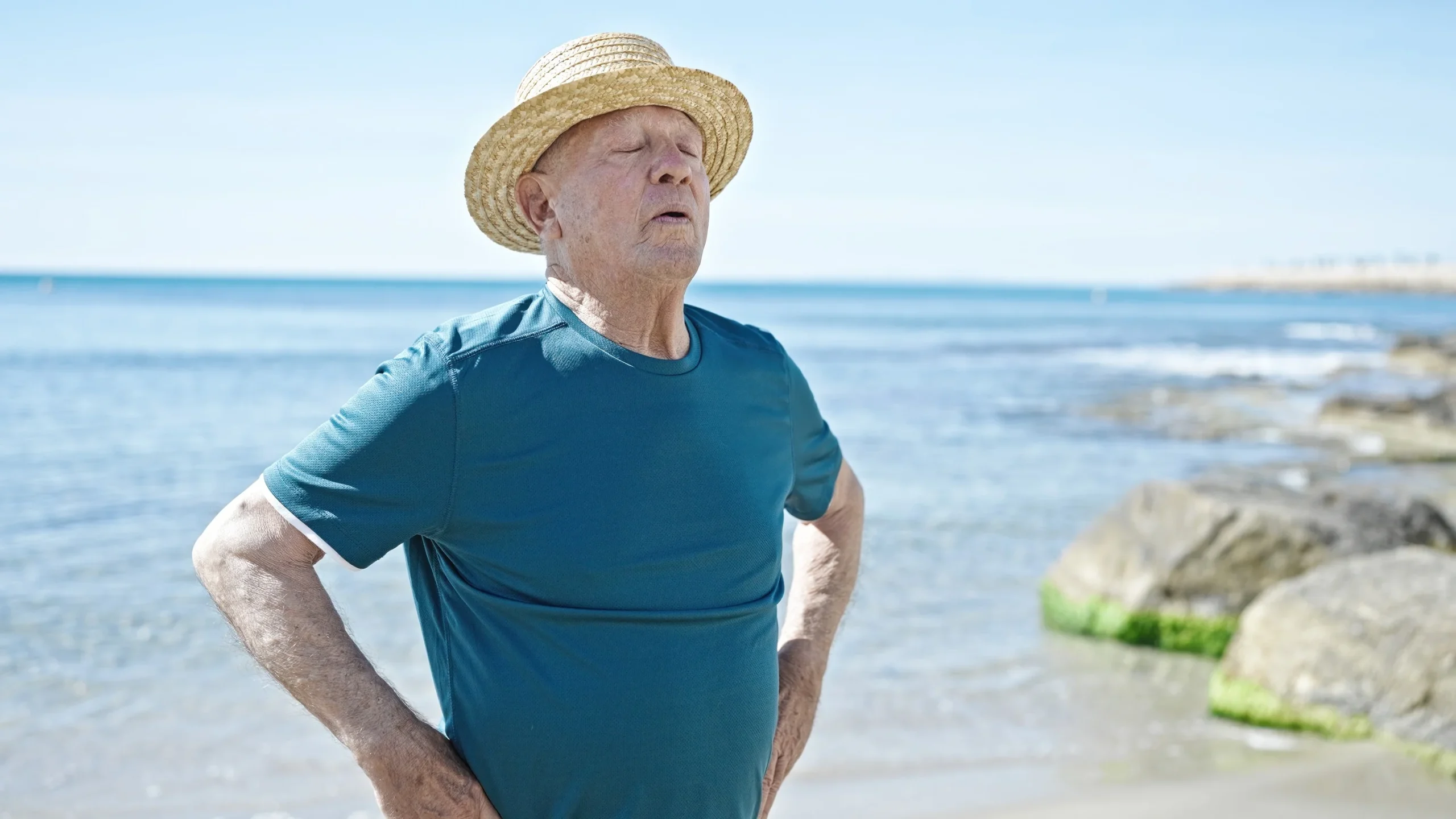 Wear a hat to prevent sunburned lips