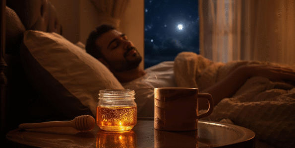 Honey before bed to support better sleep naturally