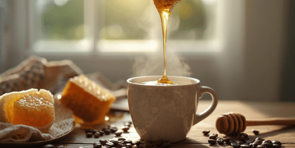 Honey in coffee for natural libido support