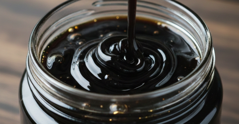 Pure Black Thai honey texture photo
