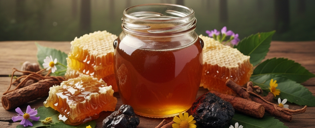 Traditional Black Thai honey ingredients