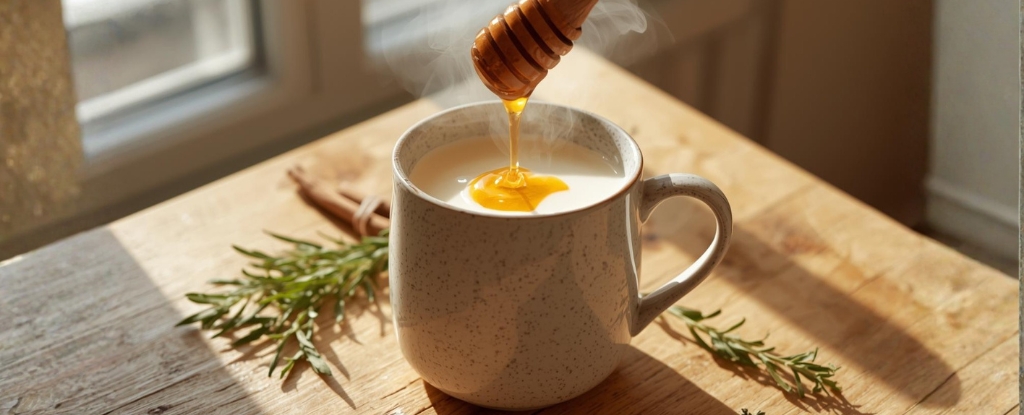 Warm milk with honey natural vitality remedy