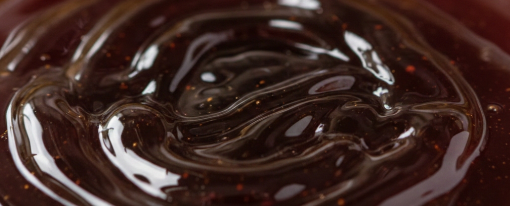 dark natural honey texture closeup
