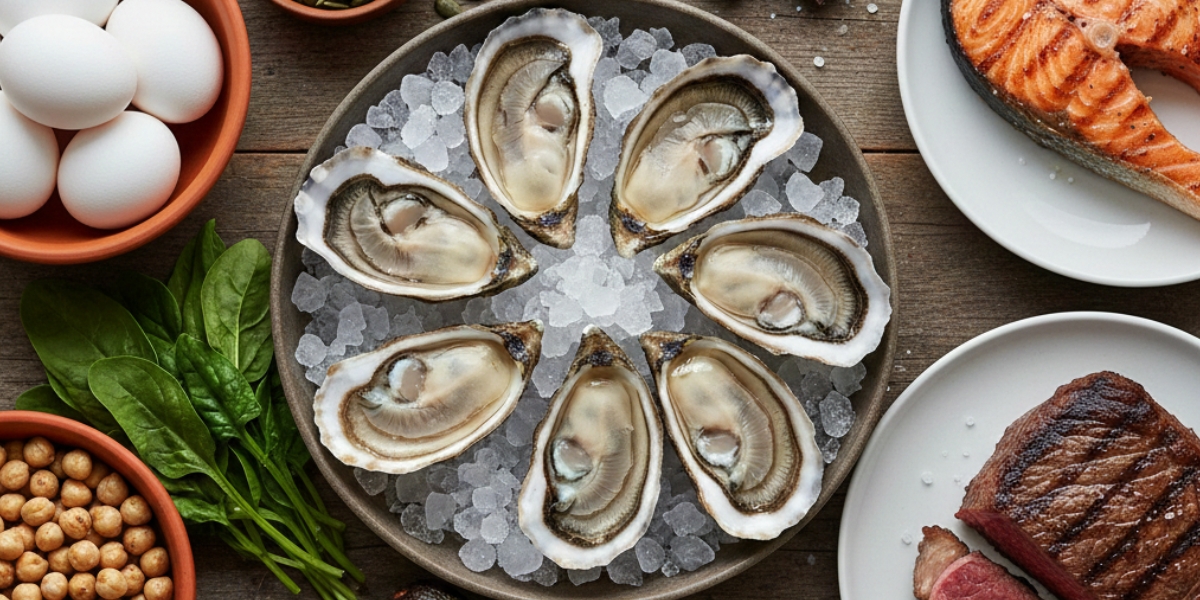 testosterone diet tips with zinc and healthy foods