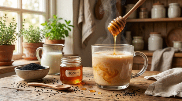 black seed manuka honey milk tea recipe